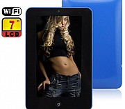 7 Touch Screen TFT LCD Google Android 2.2 (VIA WM8650800MHz) Tablet PC WiFiCamera (support Flash 10.1) - Blue